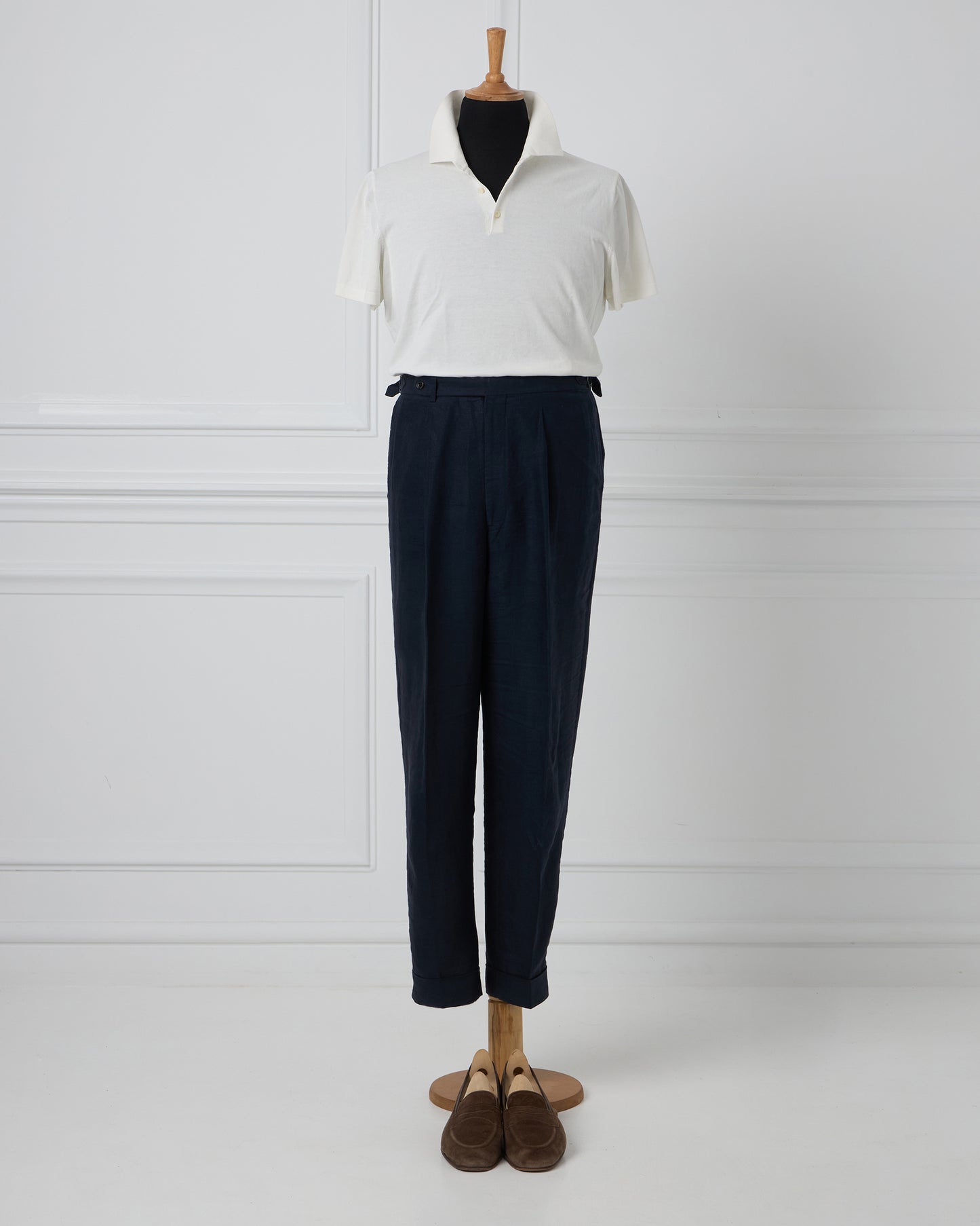 Navy Linen Trousers