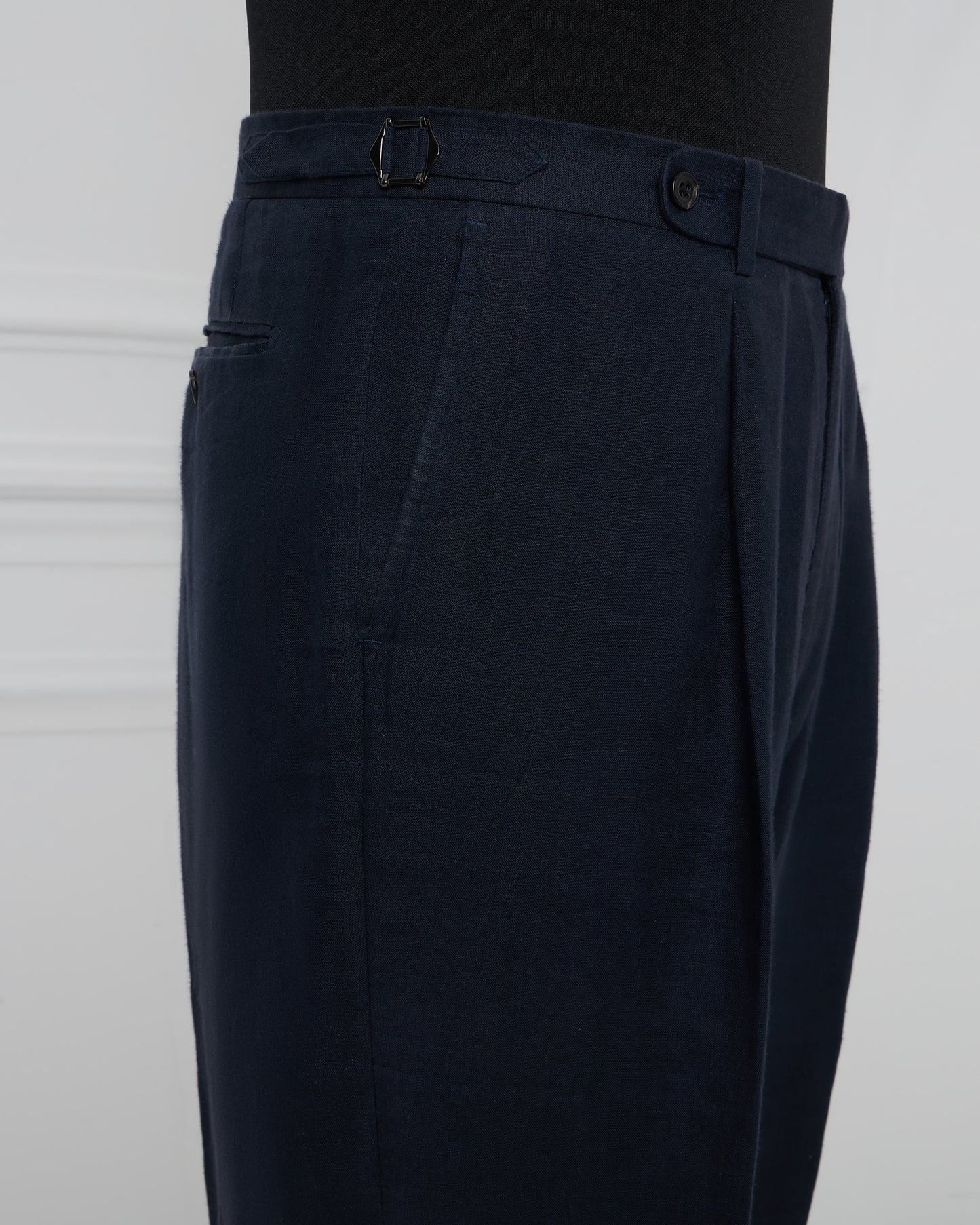 Navy Linen Trousers