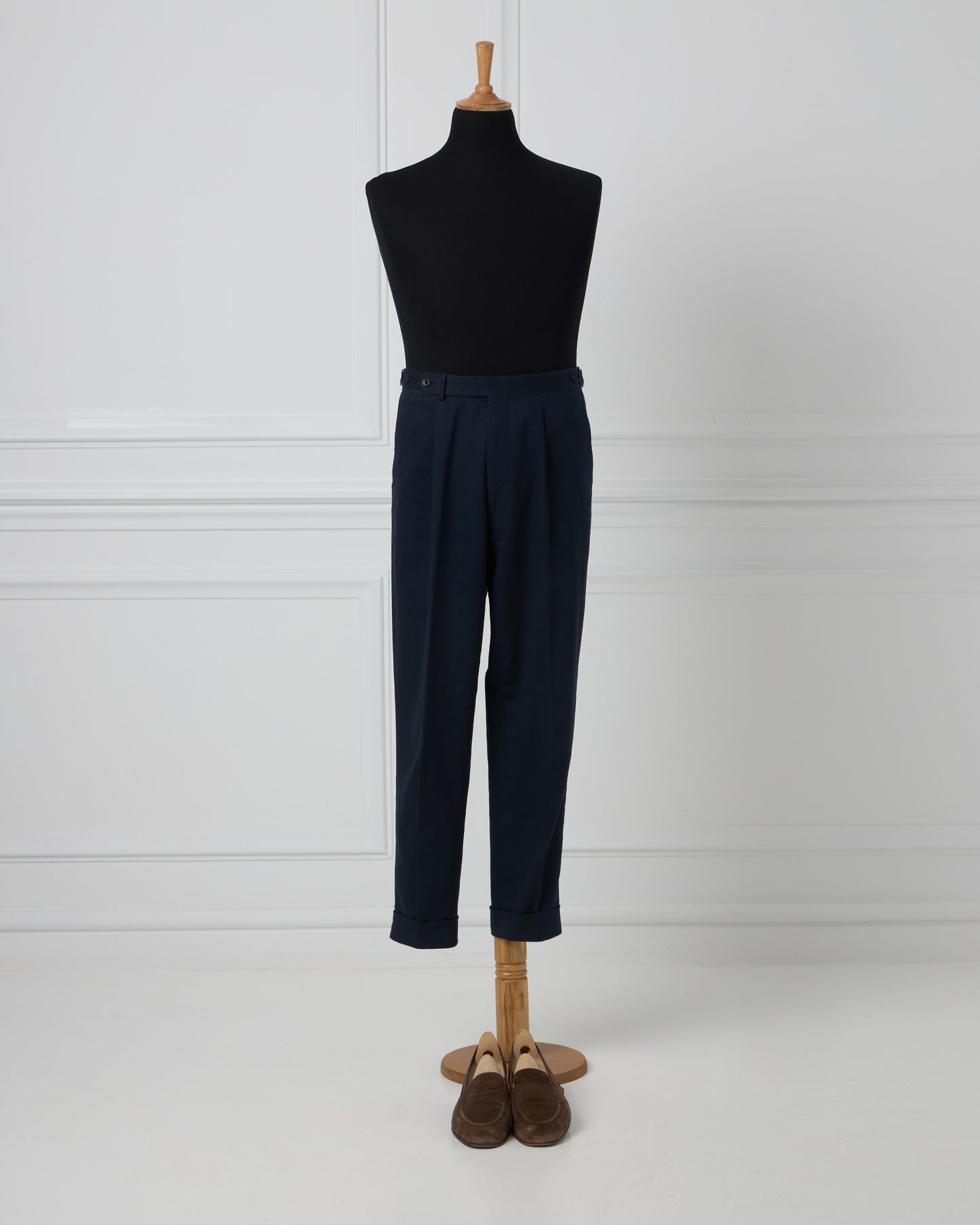Navy Cotton Trousers