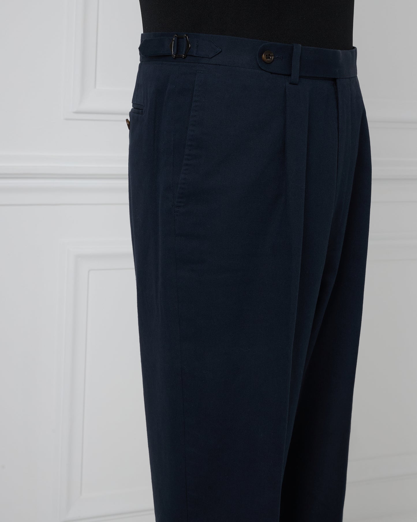 Navy Cotton Trousers