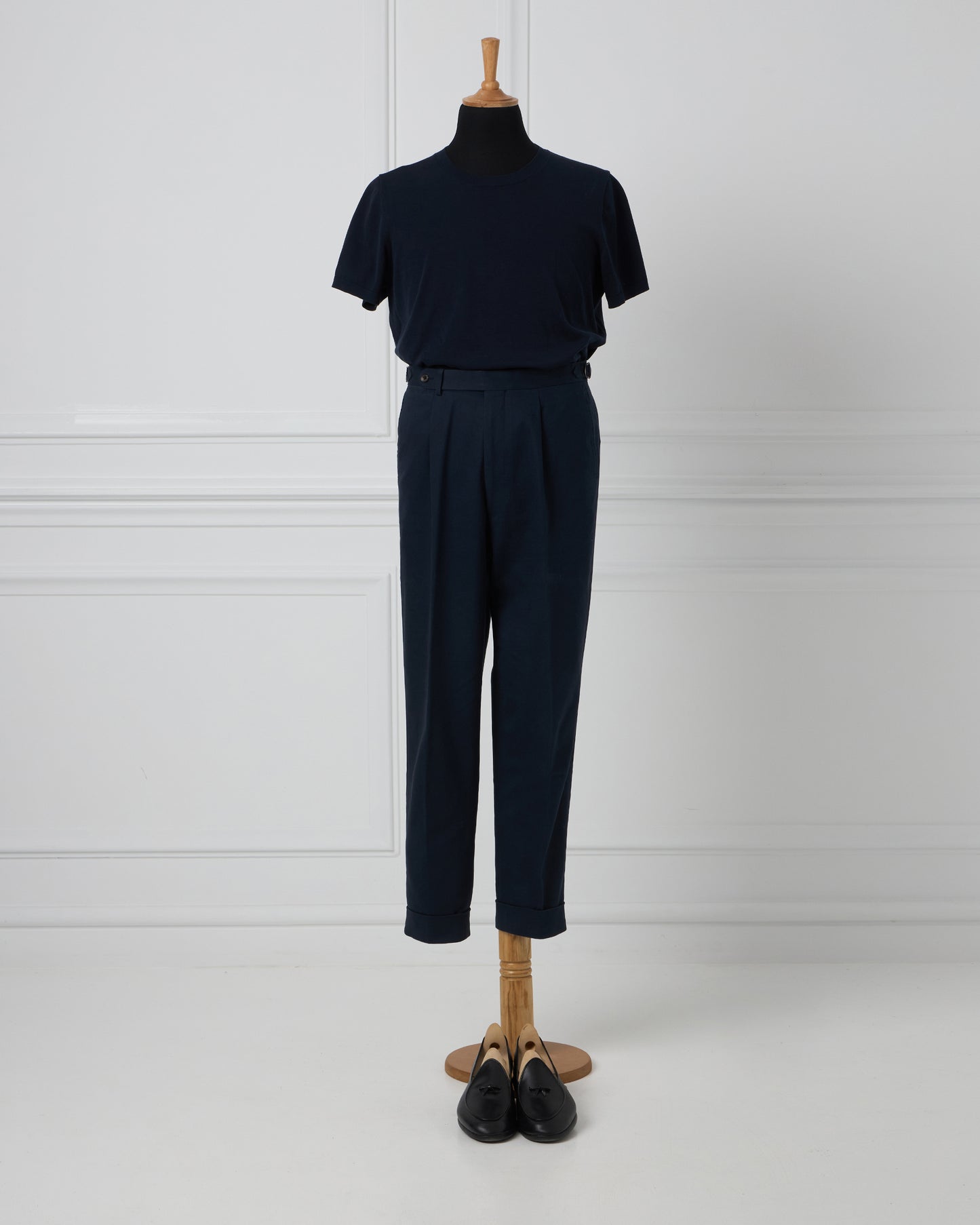 Navy Cotton Trousers