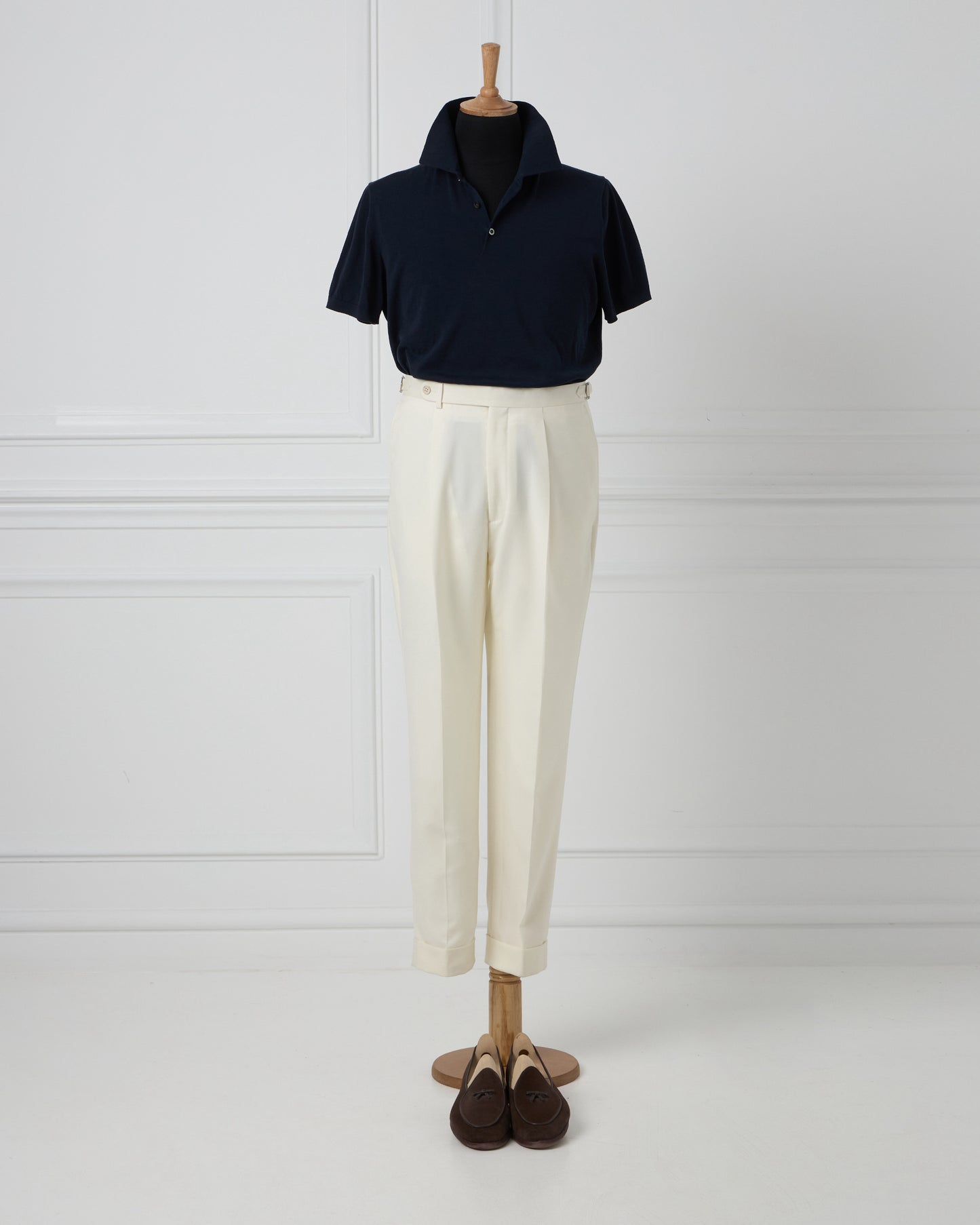 Cream Wool Trousers