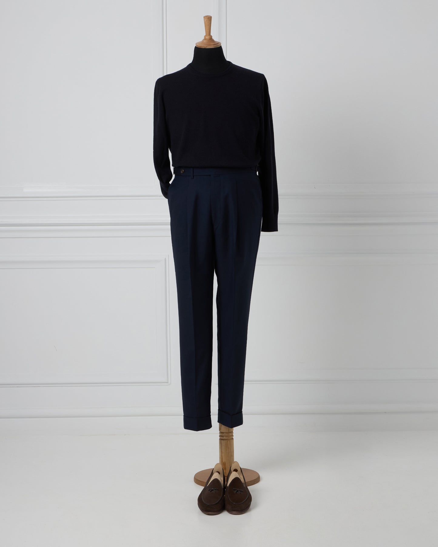 Navy Wool Trousers