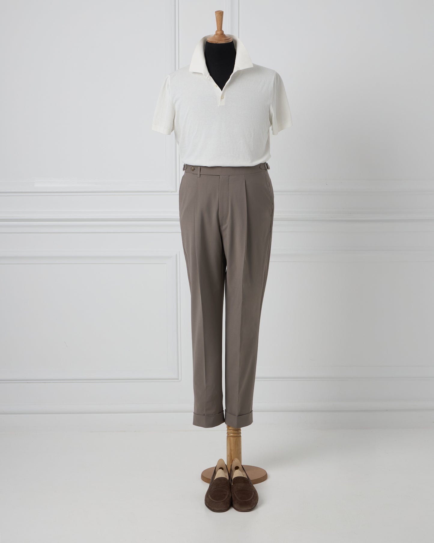 Taupe Wool Trousers