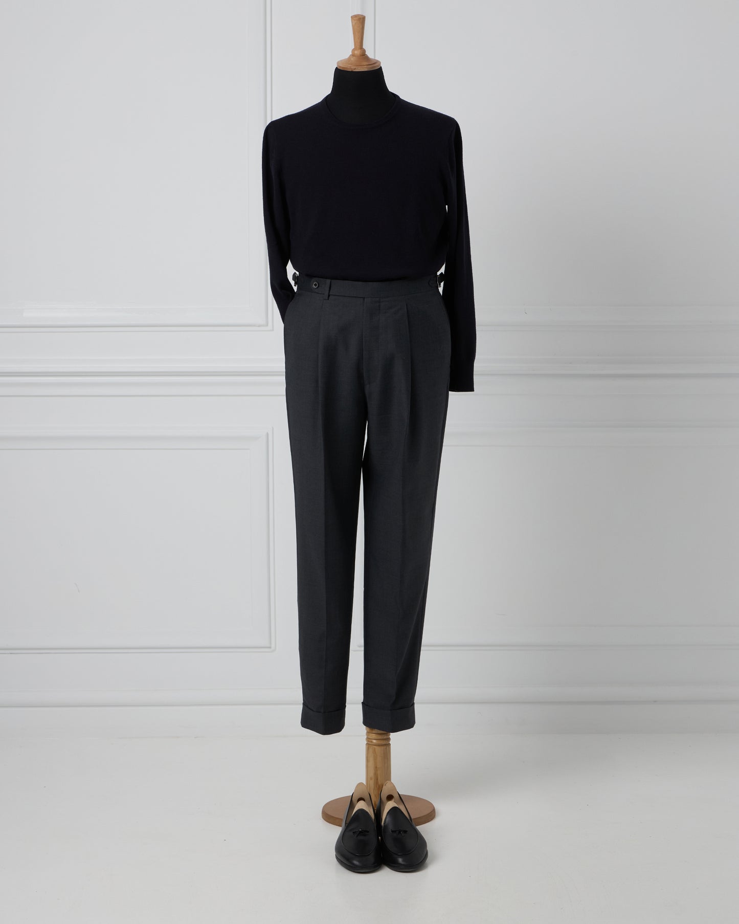 Charcoal Wool Trousers