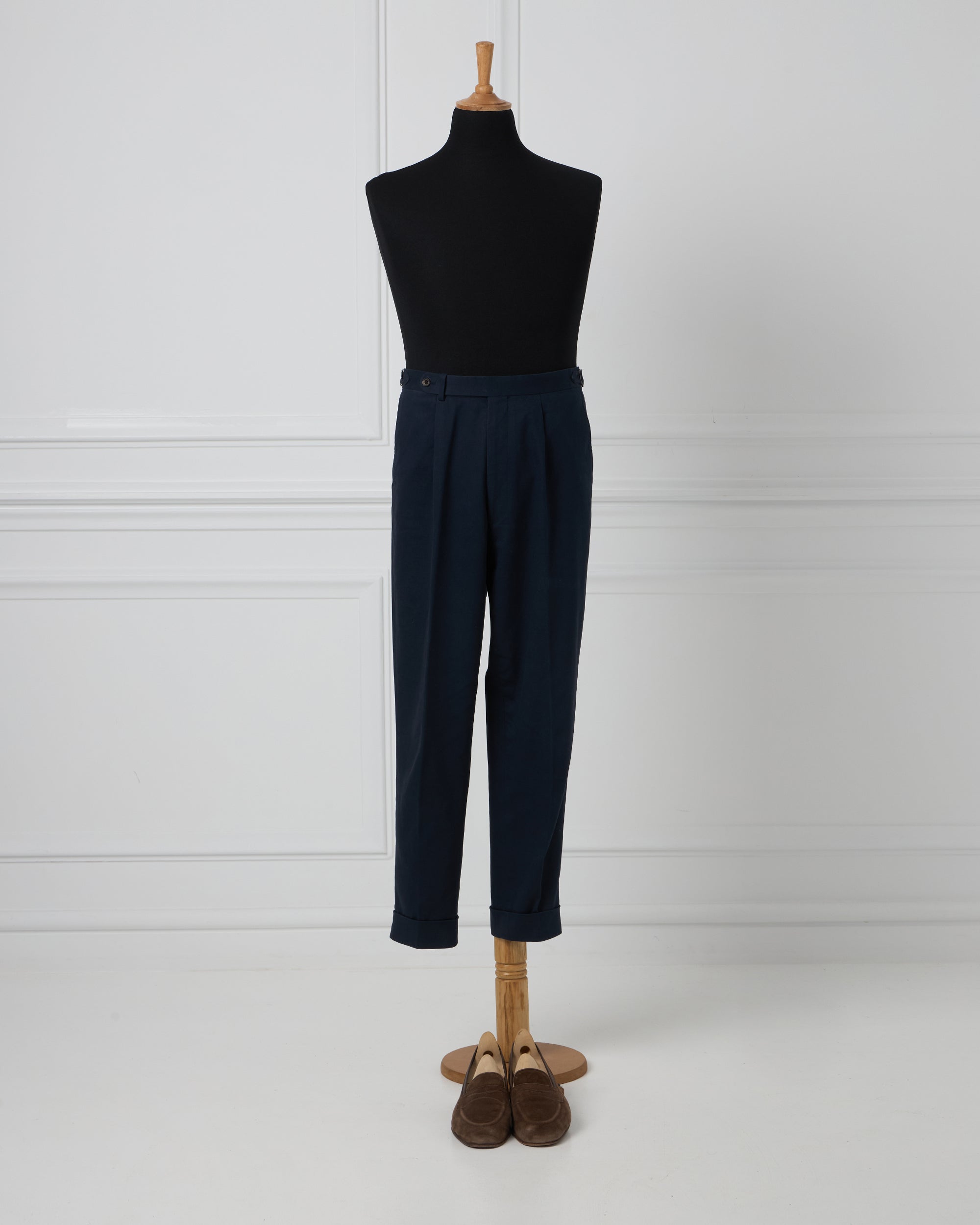 Navy Cotton Trousers
