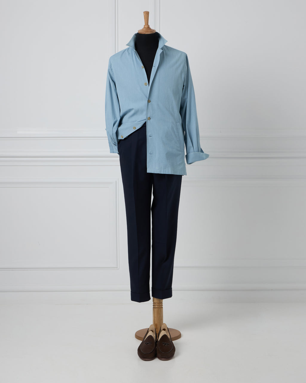 Navy Wool Trousers