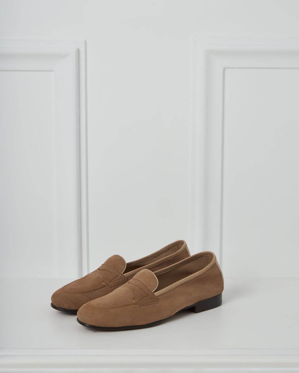 Beige Suede Loafer